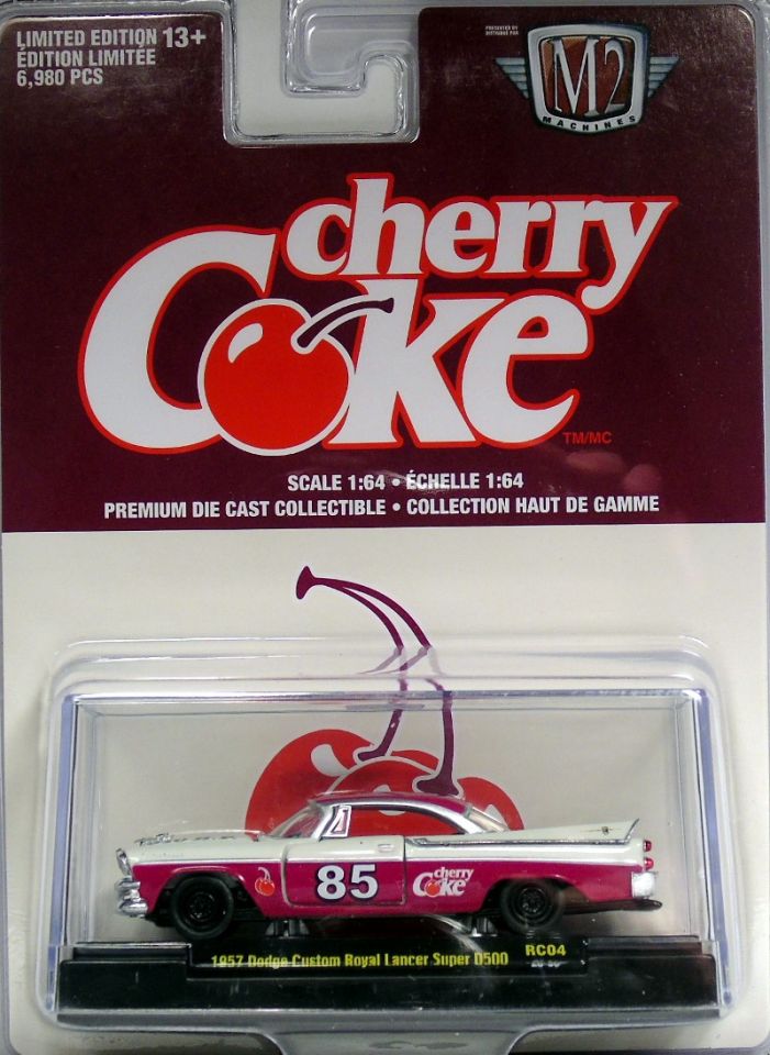 M2 Machines Coca Cola Release RC04 1957 Dodge Custom Royal Lancer Super D500 CHERRY COKE